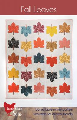 BLACK FRIDAY - Fall Leaves quilt sewing pattern from Cluck Cluck Sew