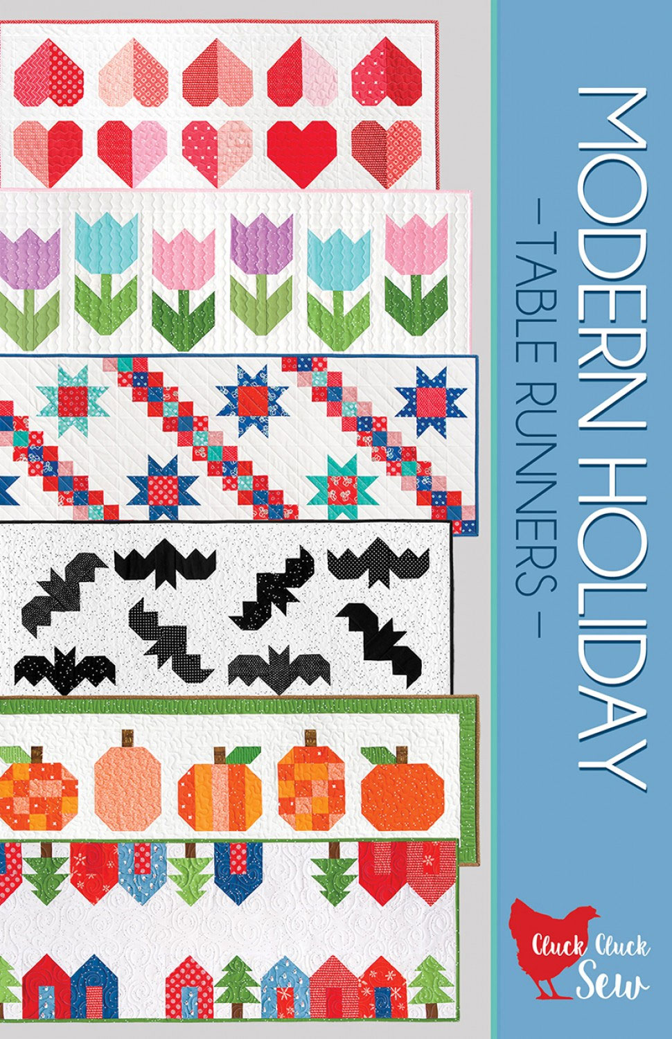 Modern-Holiday-quilt-sewing-pattern-Cluck-Cluck-Sew-front