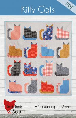 Digital Download - Kitty Cats PDF quilt sewing pattern from Cluck Cluck Sew