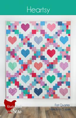 YEAR END INVENTORY REDUCTION - Heartsy quilt sewing pattern from Cluck Cluck Sew