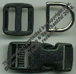 Small Dog Collar Hardware -- BLACK