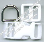 Small Dog Collar Hardware -- WHITE