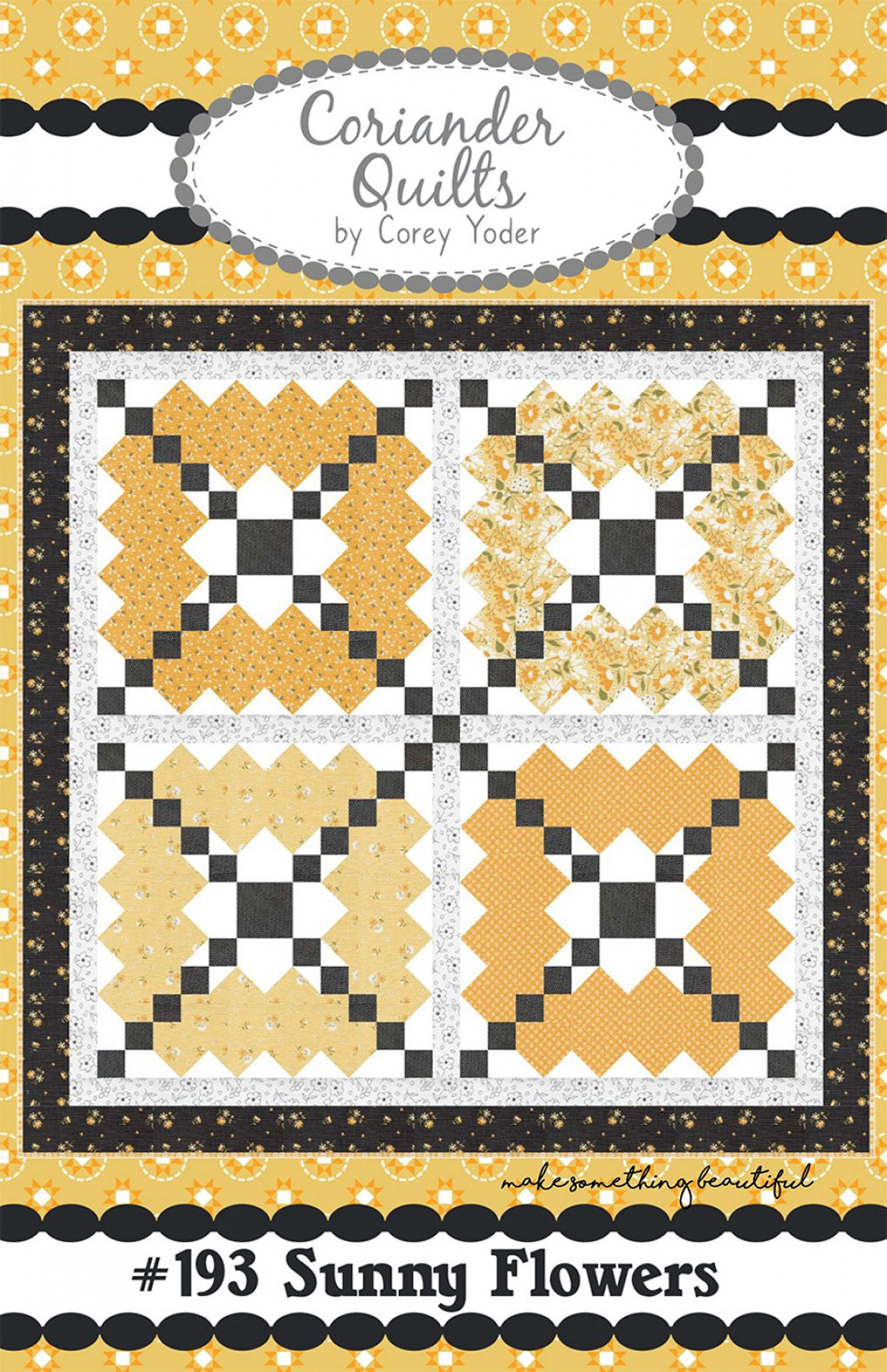 Sunny-Flowers-quilt-sewing-pattern-Coriander-Quilts-front