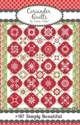 Simply Beautiful quilt sewing pattern from Corey Yoder at Coriander Quilts