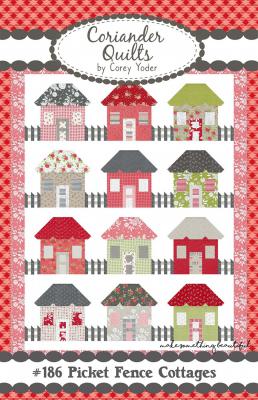 Picket Fence Cottages quilt sewing pattern from Corey Yoder at Coriander Quilts