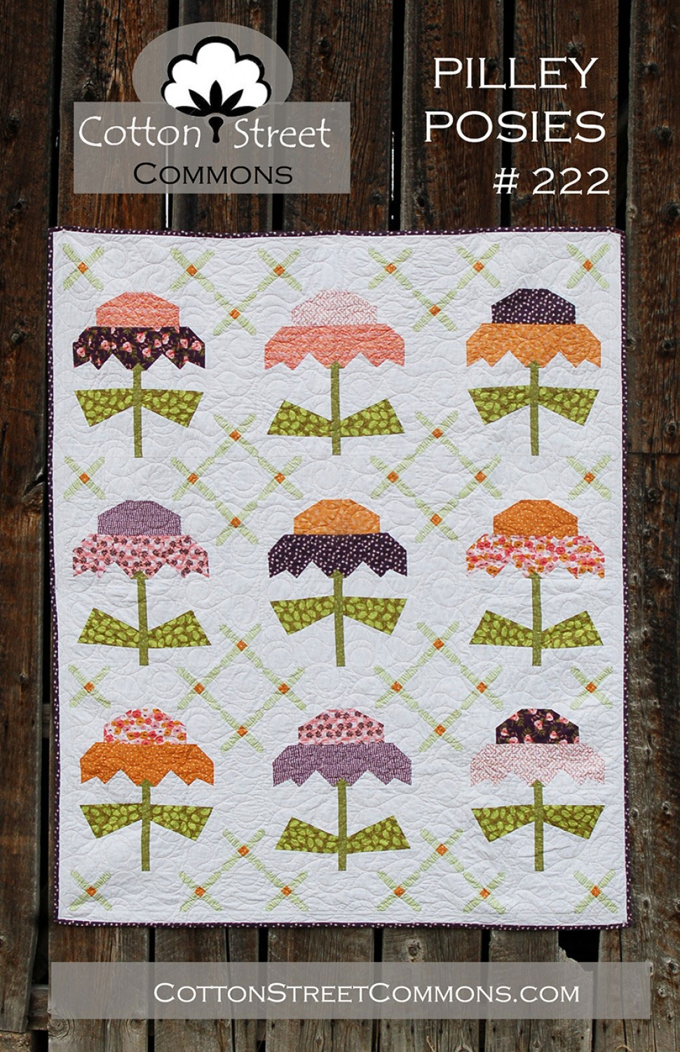 Pilley-Posies-quilt-sewing-pattern-Cotton-Street-Commons-front