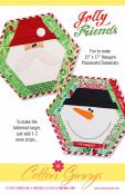 ***SPOTLIGHT SPECIAL ends at 11:59PM ET on 10/01/22 or when supply runs out whichever comes first*** Jolly Friends Placemats / Tablemats sewing pattern from Cotton Ginnys