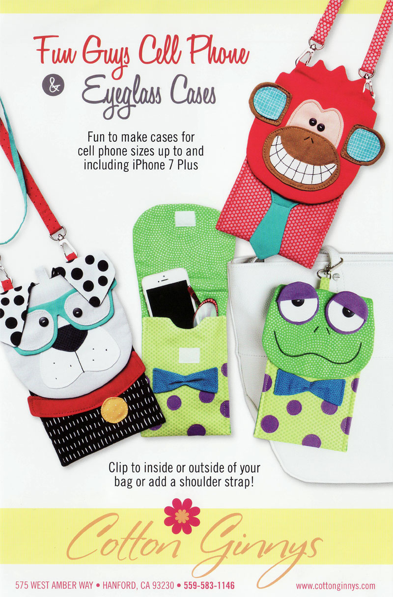 Fun-Guys-Cell-Phone-Holder-sewing-pattern-Cotton-Ginnys-front