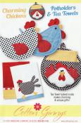 Charming Chickens Potholders & Tea Towels sewing pattern from Cotton Ginnys