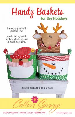 Handy Baskets For The Holidays sewing pattern from Cotton Ginnys