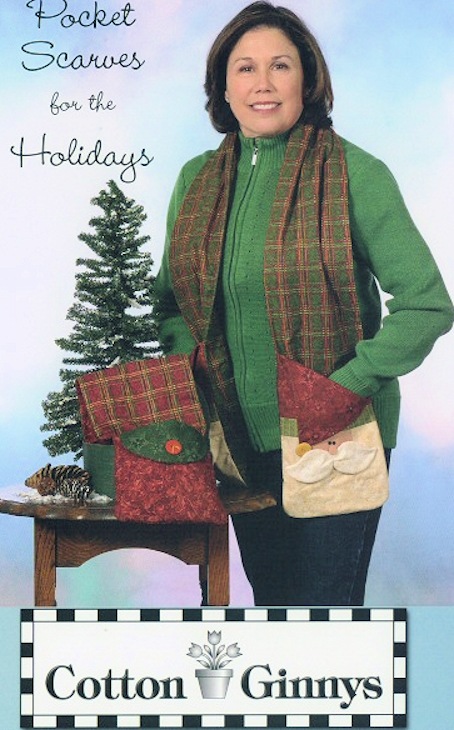 CYBER MONDAY (while supplies last) - Pocket Scarves for the Holidays pattern from Cotton Ginnys