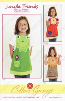 INVENTORY REDUCTION - Jungle Friends Apron sewing pattern from Cotton Ginnys