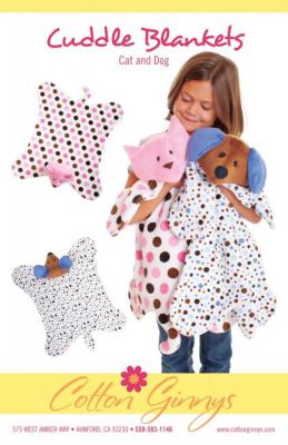 Cat & Dog Cuddle Blankets sewing pattern from Cotton Ginnys