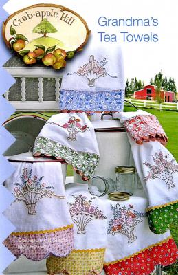 INVENTORY REDUCTION - Grandma's Tea Towels sewing pattern from Crabapple Hill Designs