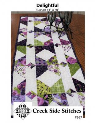 Delightful table runner sewing pattern from Creek Side Stitches
