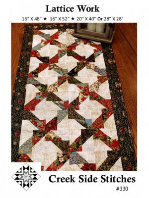 Lattice Work table runner sewing pattern from Creek Side Stitches