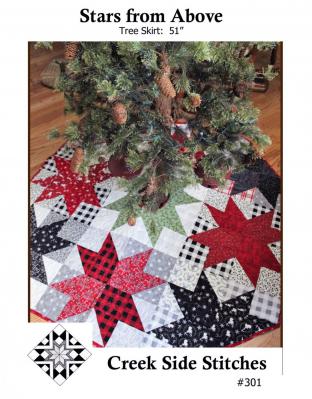 Stars From Above Tree Skirt sewing pattern from Creek Side Stitches