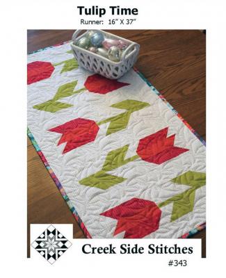 Tulip Time table runner sewing pattern from Creek Side Stitches