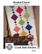 Beaded Charm table runner sewing pattern from Creek Side Stitches