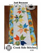 Just Because table runner sewing pattern from Creek Side Stitches