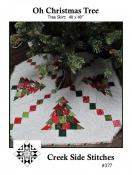 Oh Christmas Tree tree skirt sewing pattern from Creek Side Stitches