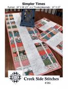 Simpler Times table runner sewing pattern from Creek Side Stitches