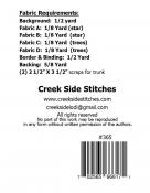 Timber Pines table runner sewing pattern from Creek Side Stitches 1