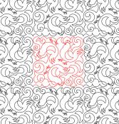Chicken Swirls DIGITAL Longarm Quilting Pantograph Design by Deb Geissler