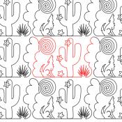 Coyote-Cactus-and-Yucca-DIGITAL-longarm-quilting-pantograph-design-Deb-Geissler
