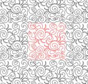 Crab Swirls DIGITAL Longarm Quilting Pantograph Design by Deb Geissler