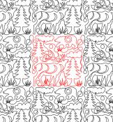 Elk and Bear DIGITAL Longarm Quilting Pantograph Design by Deb Geissler