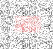 Flamingo DIGITAL Longarm Quilting Pantograph Design by Deb Geissler