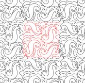 Seahorses DIGITAL Longarm Quilting Pantograph Design by Deb Geissler