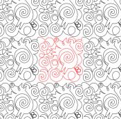 Swirly Pigs 2 DIGITAL Longarm Quilting Pantograph Design by Deb Geissler