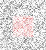 Turtle Swirls 1 DIGITAL Longarm Quilting Pantograph Design by Deb Geissler