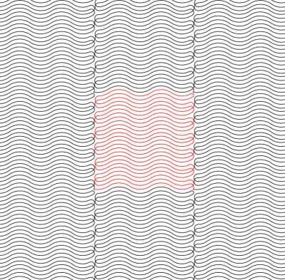 Waves 1 DIGITAL Longarm Quilting Pantograph Design by Deb Geissler