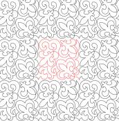 Fleur De Lis Sheild 3 DIGITAL Longarm Quilting Pantograph Design by Deb Geissler