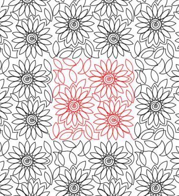 Flower 2 DIGITAL Longarm Quilting Pantograph Design by Deb Geissler