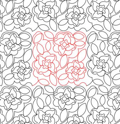 Flower 7 DIGITAL Longarm Quilting Pantograph Design by Deb Geissler