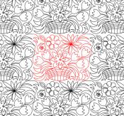 Basket of Flowers DIGITAL Longarm Quilting Pantograph Design by Deb Geissler