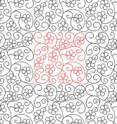 Cherry Blossoms 1 DIGITAL Longarm Quilting Pantograph Design by Deb Geissler