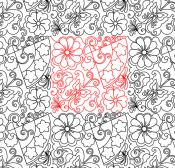 Fans and Flowers 1 DIGITAL Longarm Quilting Pantograph Design by Deb Geissler