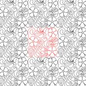 Flower Swirls 11 DIGITAL Longarm Quilting Pantograph Design by Deb Geissler