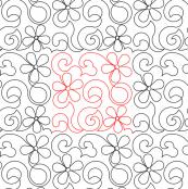 Flower Swirls 2 DIGITAL Longarm Quilting Pantograph Design by Deb Geissler