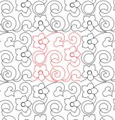 Flower Swirls 4 DIGITAL Longarm Quilting Pantograph Design by Deb Geissler