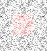 Flower Swirls 5 DIGITAL Longarm Quilting Pantograph Design by Deb Geissler