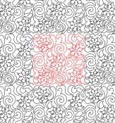 Flower Swirls 9 DIGITAL Longarm Quilting Pantograph Design by Deb Geissler