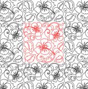 Hibiscus 1 DIGITAL Longarm Quilting Pantograph Design by Deb Geissler