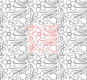 Spring Flowers 2 DIGITAL Longarm Quilting Pantograph Design by Deb Geissler