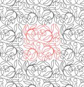 Tulip Garden 2 DIGITAL Longarm Quilting Pantograph Design by Deb Geissler